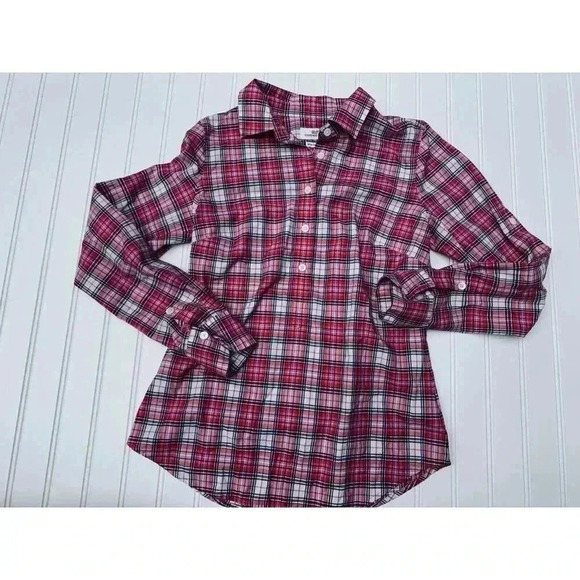 Vineyard Vines Pink Plaid Cotton Cashmere 1/2 Button Popover L/S Shirt 00.  1099 - Picture 1 of 2